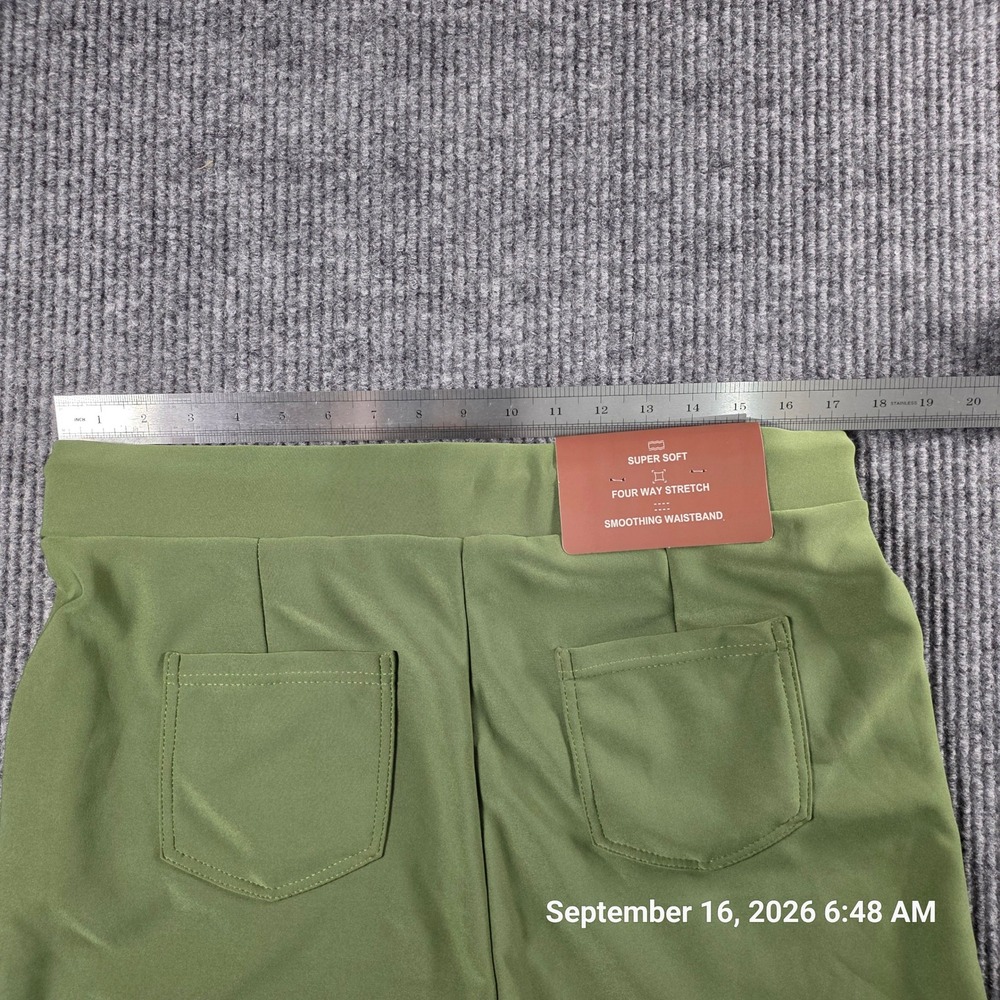 Polished & Poised Womens 2XL Green Skinny Stretch Pants Smoothing Waistband NWT - Picture 7 of 9